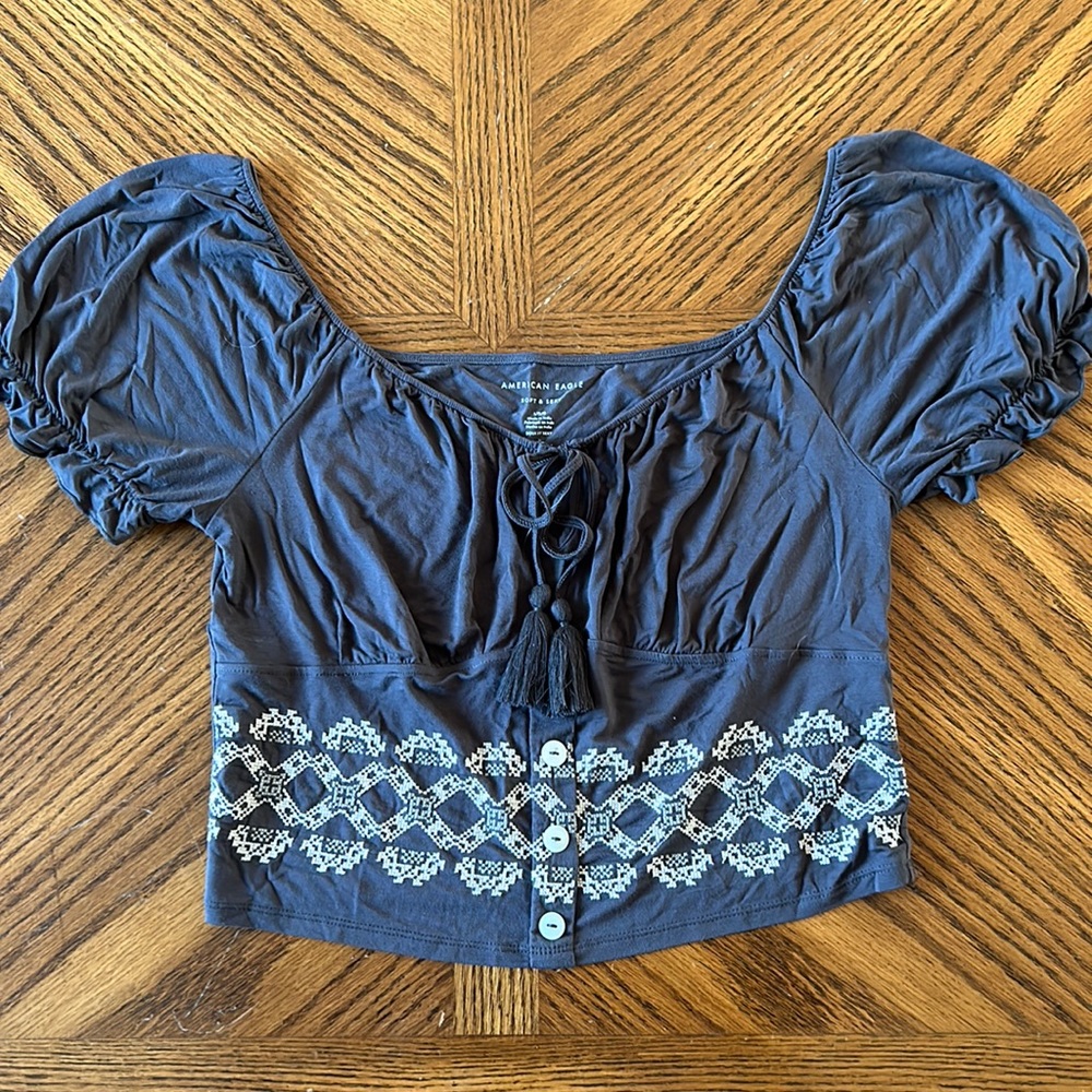 Cute puff sleeve top